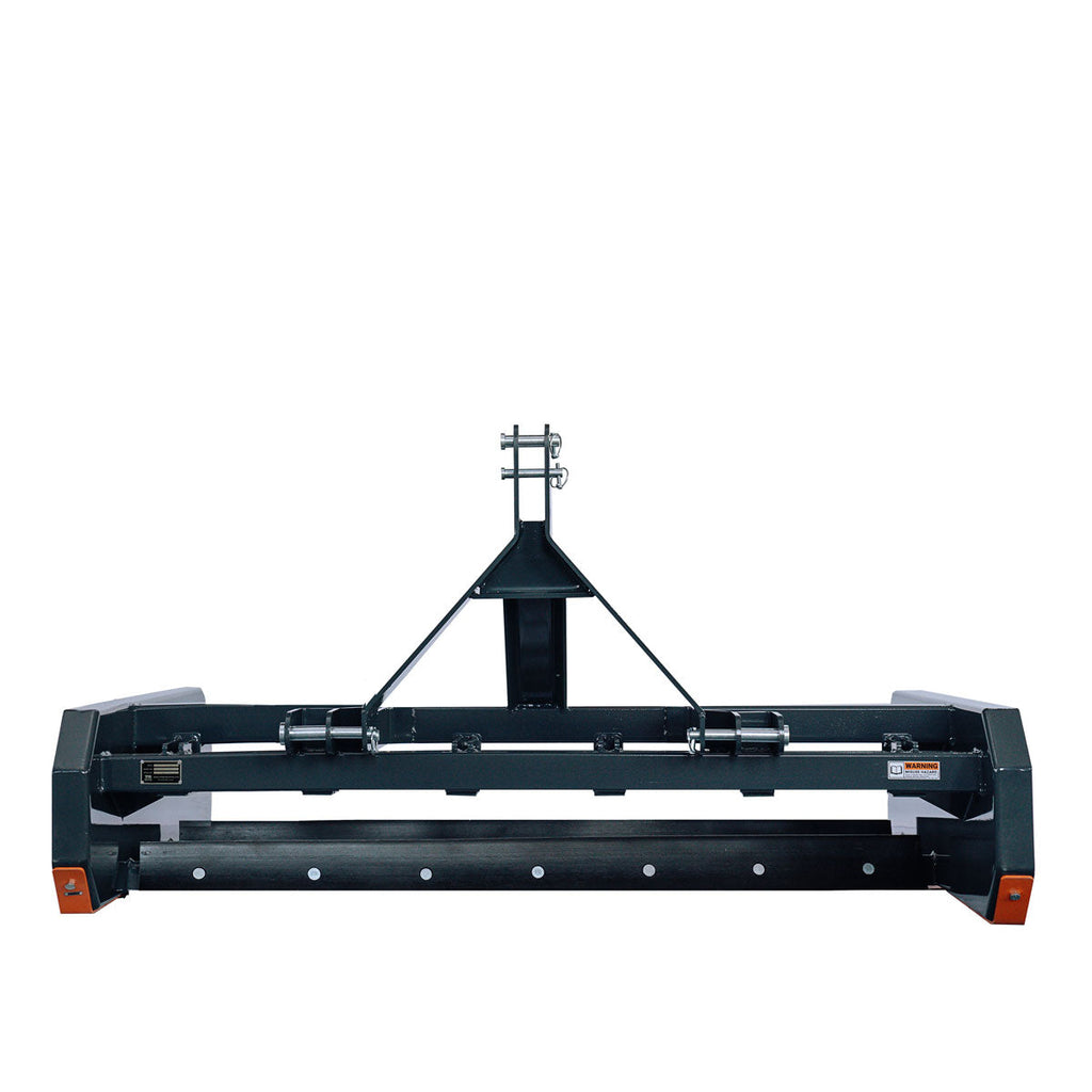 TMG Industrial 72” Tractor Land Leveler, 3-Point Hitch, 70” Grading Width, Adjustable Depth, Double Edge Blades, Category 1 & 2, TMG-TLL72
