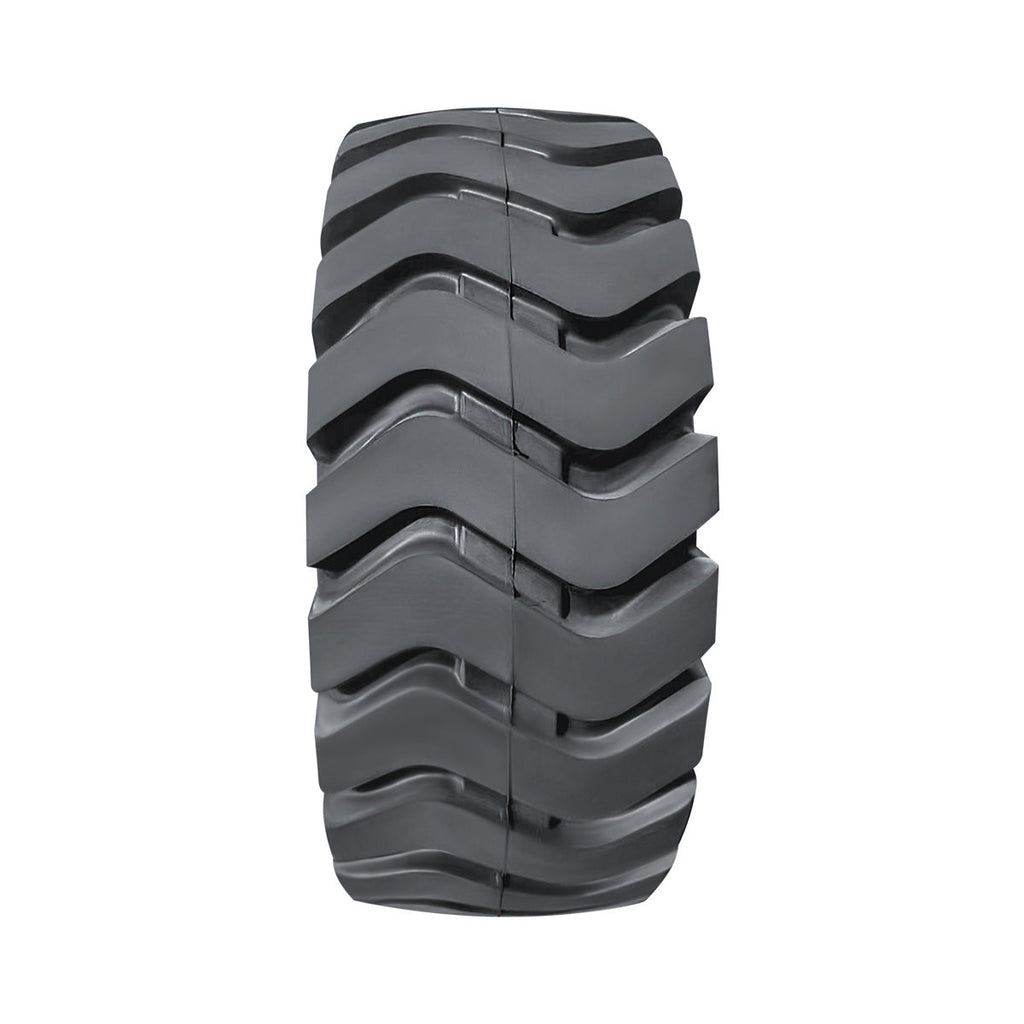 TMG Industrial 29-½” X 25” 28PR Wheel Loader Tire (E3/L3), Pneumatic Tubeless Design, 74” Outer Diameter, Wide Pattern Block Design, TMG-TR295
