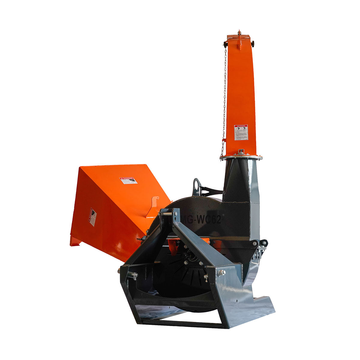 TMG Industrial Compact 3-Point Wood Chipper, 6" Chipping Capacity, Category 1 Hookup, 30-75 HP Tractor, PTO Shaft Included, TMG-WC62