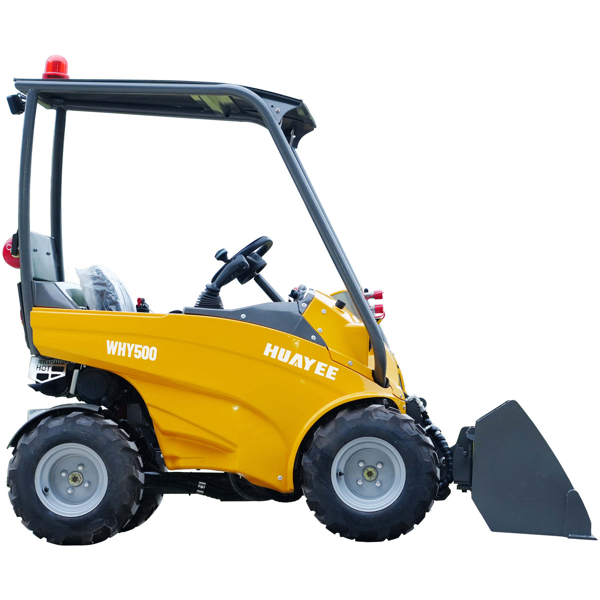 HUAYEE WHY500 Mini Wheel Loader | Compact Articulated Wheel Loader - Hydrostatic Drive - Small Front End Loader for Landscaping & Farming
