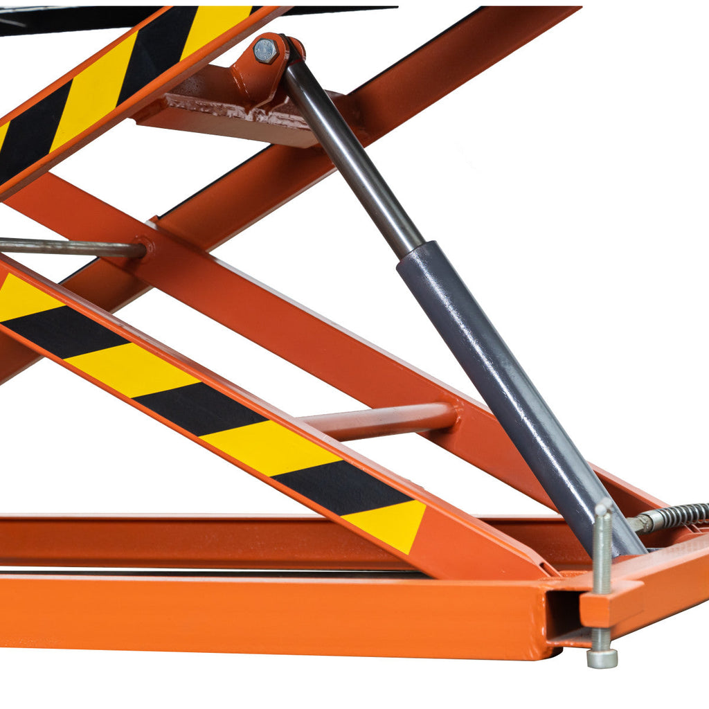 TMG Industrial 1500-lb Portable Motorcycle/ATV Scissor Lift, 48” Work Platform, Side Extensions, Front Vise Grip, TMG-1500PML