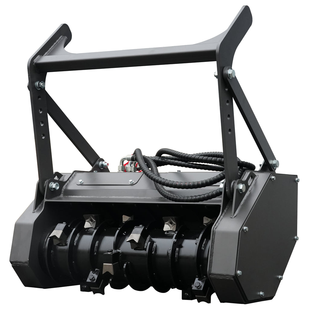 HUAYEE HYS18 | 40" Mini Skid Steer Drum Forestry Mulcher Attachment for HY480C/HY480D