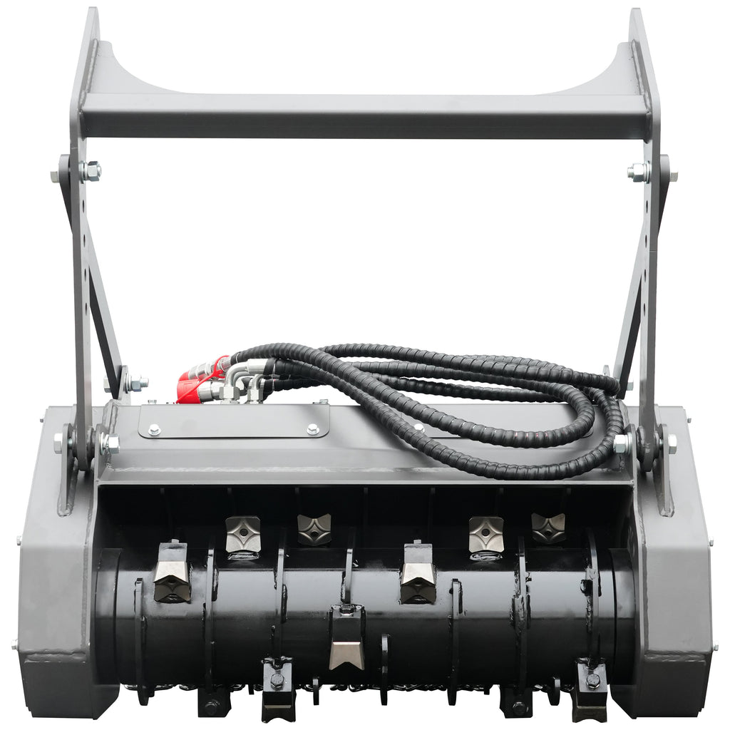 HUAYEE HYS18 | 40" Mini Skid Steer Drum Forestry Mulcher Attachment for HY480C/HY480D