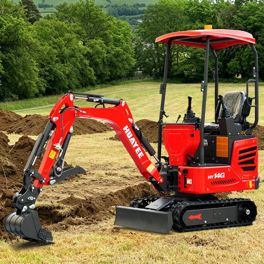 HUAYEE HY14G | Mini Excavator with Kubota Engine & Advanced Hydraulics