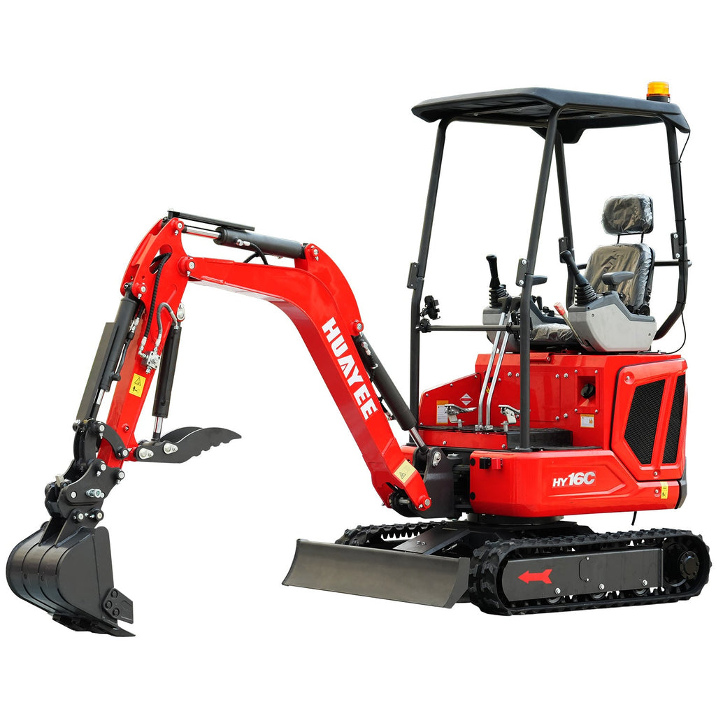 HUAYEE HY16C | Mini Excavator with 14HP Kubota Engine & Hydraulic Thumb | HUAYEE HY16C