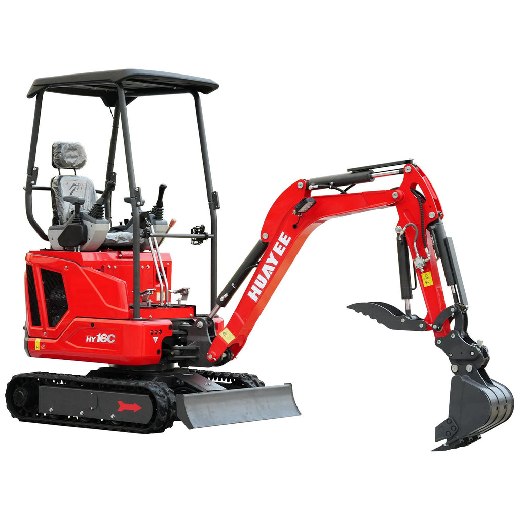 HUAYEE HY16C | Mini Excavator with 14HP Kubota Engine & Hydraulic Thumb | HUAYEE HY16C