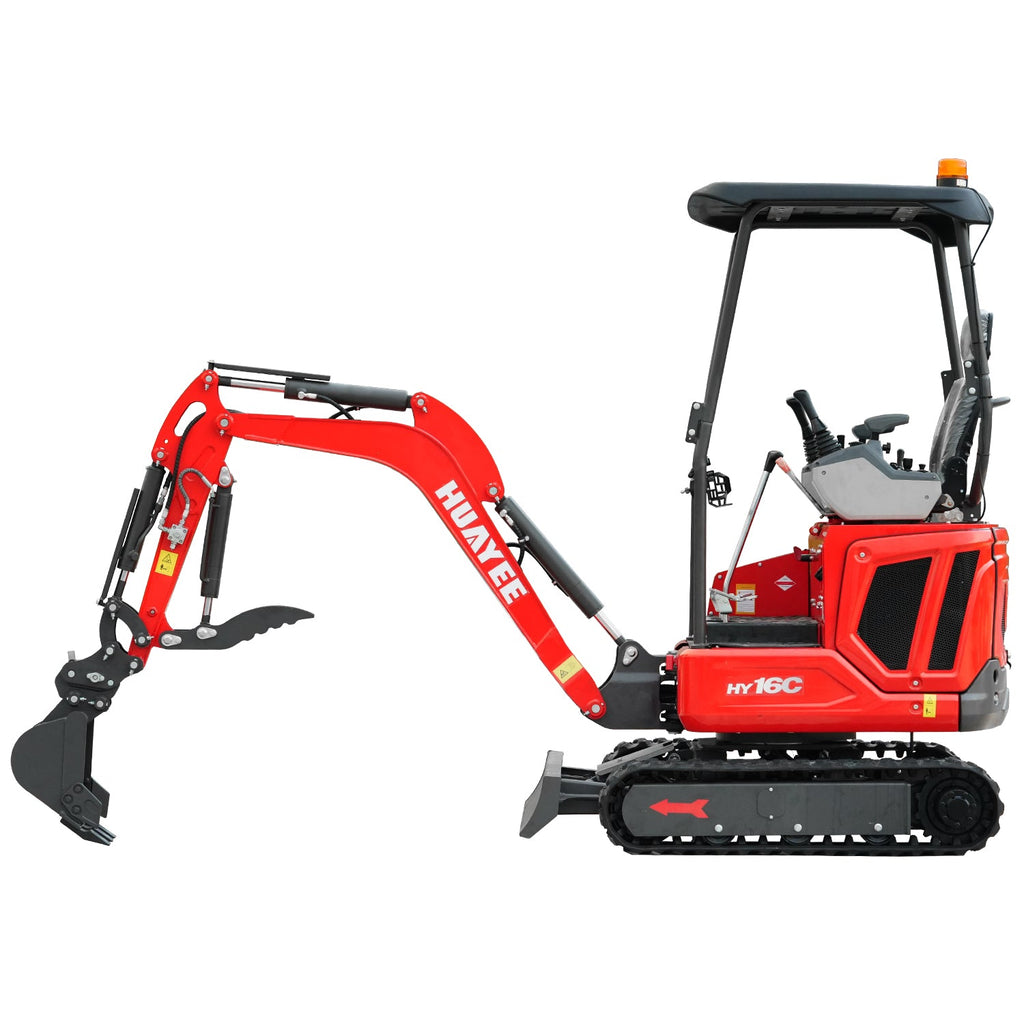 HUAYEE HY16C | Mini Excavator with 14HP Kubota Engine & Hydraulic Thumb | HUAYEE HY16C