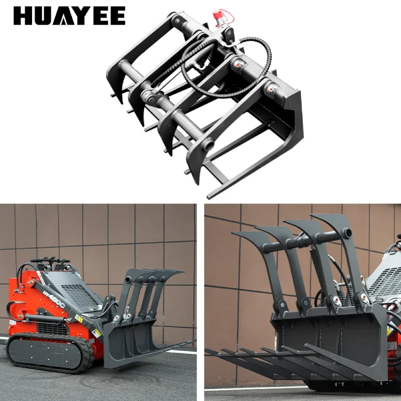 Log Grab Attachment for Mini Skid Steer Loaders | HUAYEE HYS04