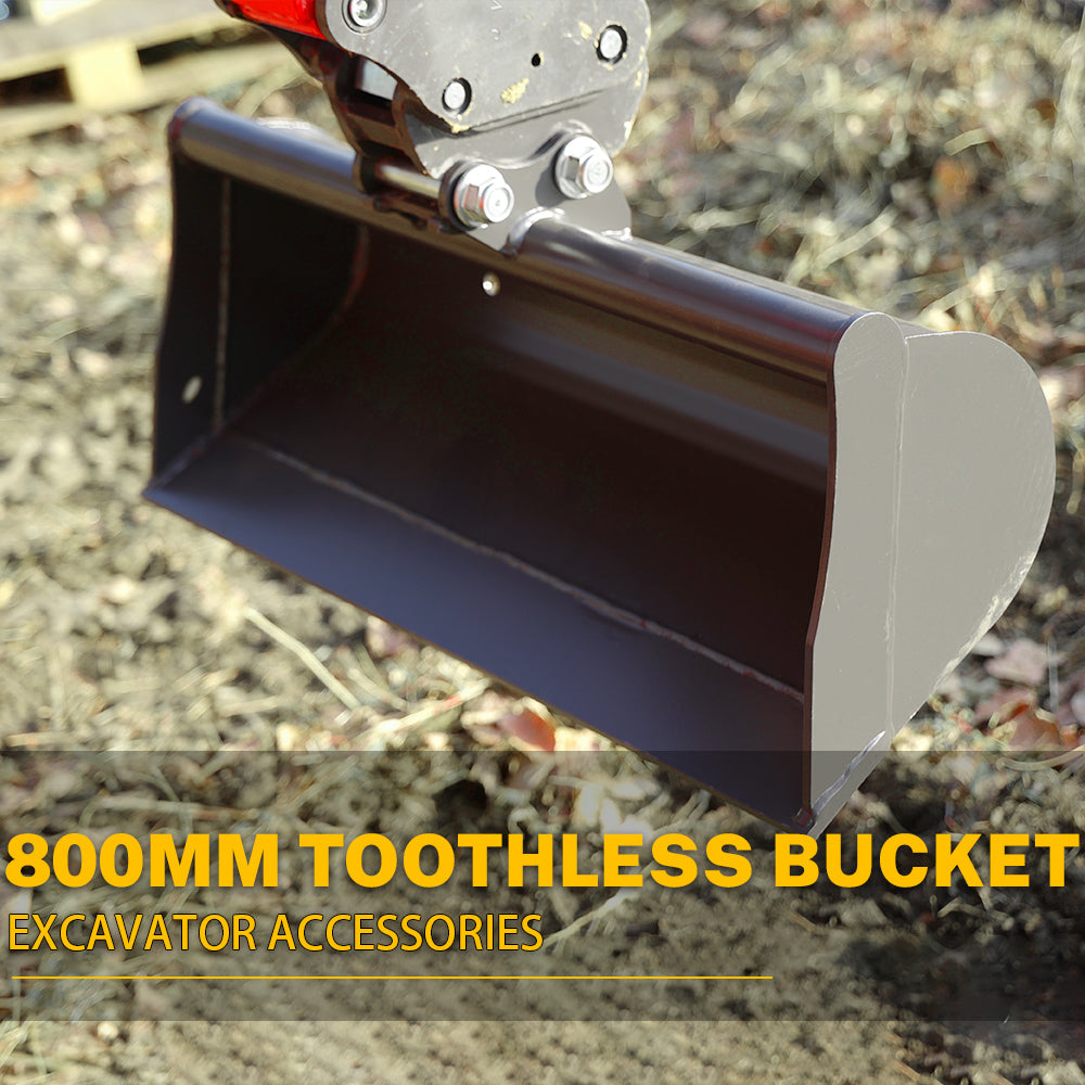 HUAYEE HYE01-2 | 32" Toothless Bucket for 1-1.8 Ton Mini Excavators