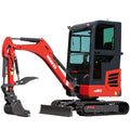 HUAYEE HY20C | 2 Ton Pro Mini Excavator with 16HP Kubota Engine & Enclosed Cab