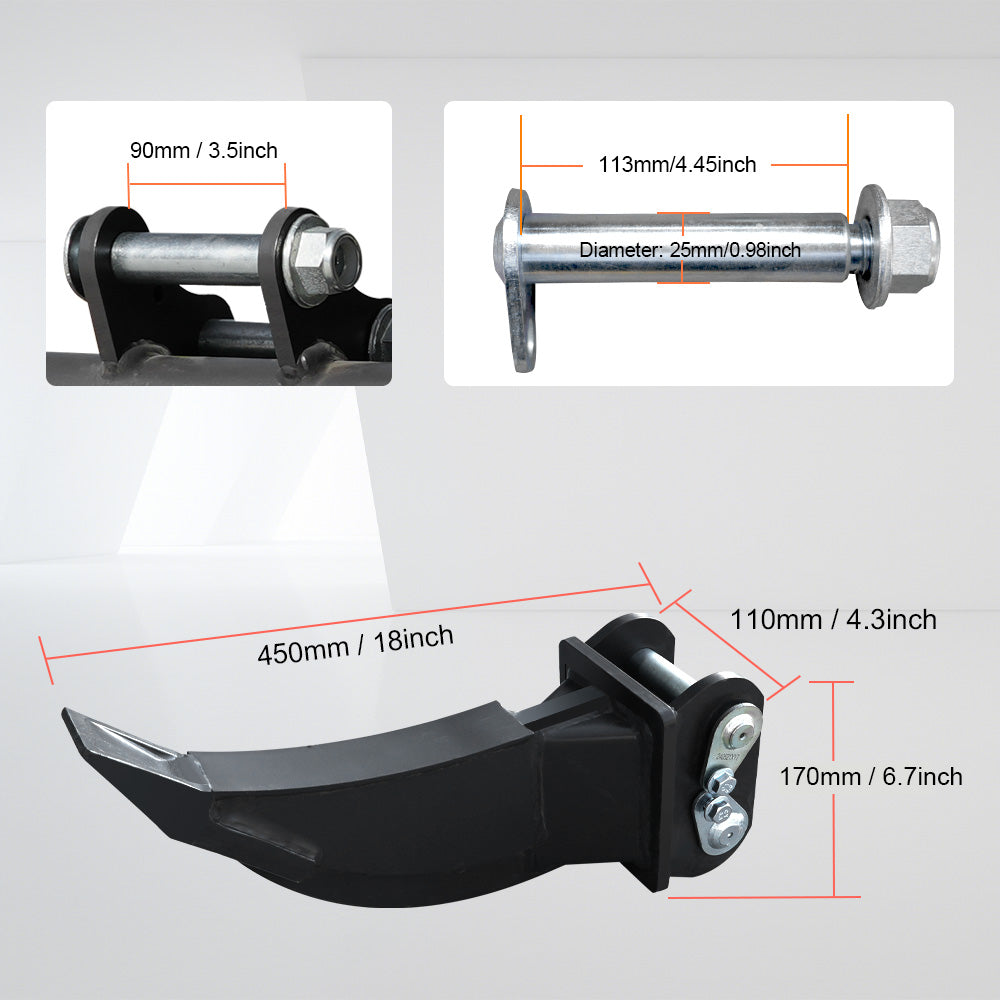 Ripper for 1-1.8 Ton Mini Excavators | HUAYEE HYE01-4