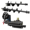 3-in-1 Set Australian Style Auger + 220mm + 300mm Drill Rod Attachments for Mini Skid Steer Loaders | HUAYEE HYS03
