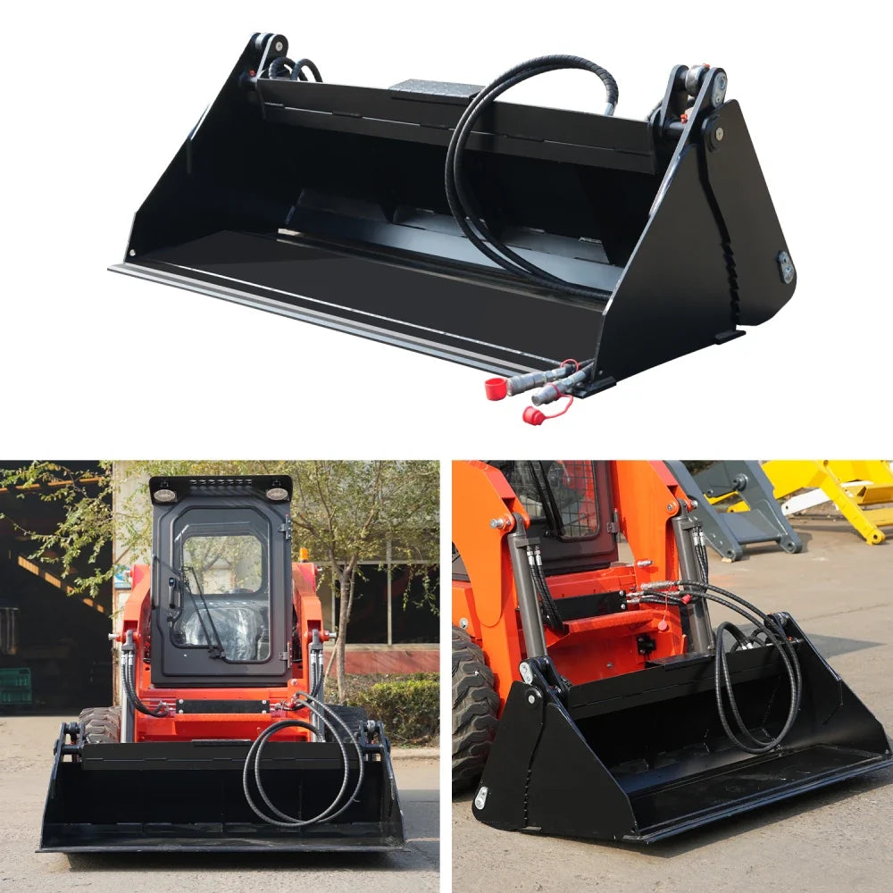 4-in-1 Bucket Attachment Suits HY1025C/HY1050C/HY1065C Mini Skid Steer Loaders | HUAYEE HYL04
