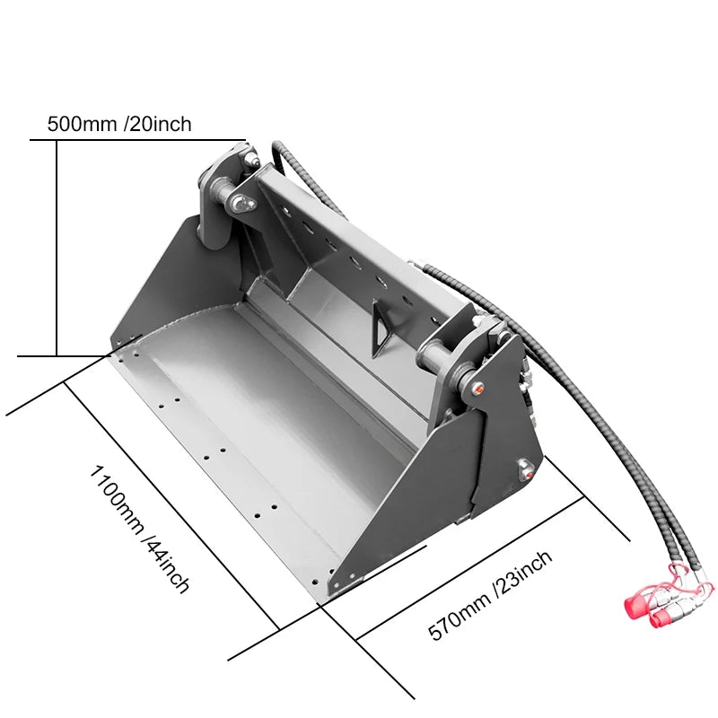 4-in-1 Bucket Attachment Suits HY360C/HY480C Mini Skid Steer Loaders | HUAYEE HYS01-2