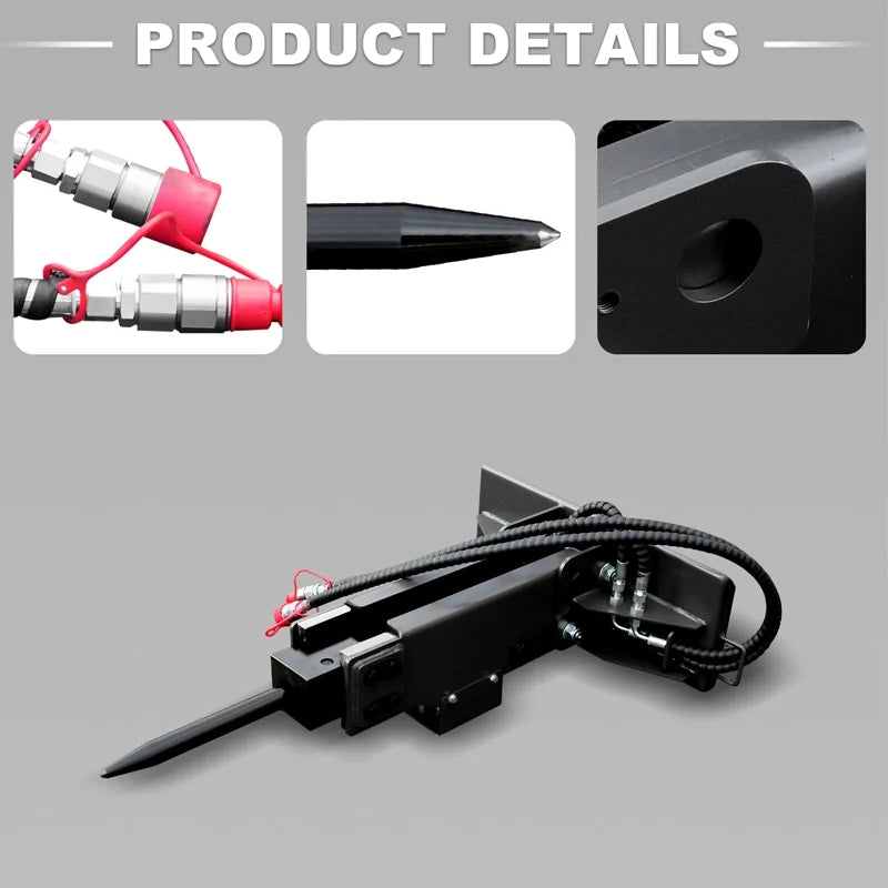 HUAYEE HYS10 | 3500mm Breaker Attachment for Mini Skid Steer Loaders