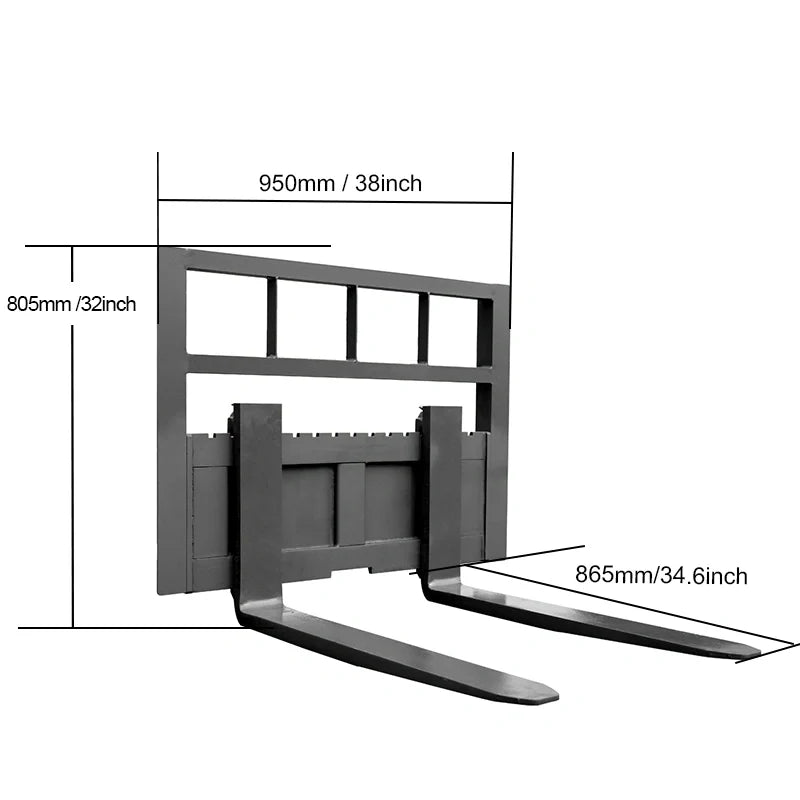 Fork Attachment Suits For HY360c/HY480c Mini Skid Steer Loader | HYS01-1