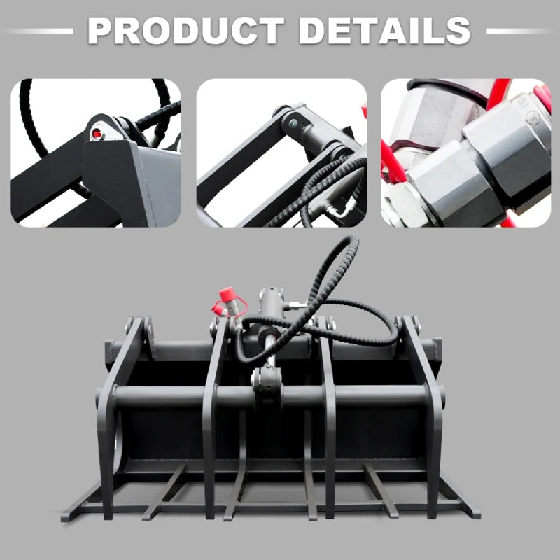 Log Grab Attachment for Mini Skid Steer Loaders | HUAYEE HYS04