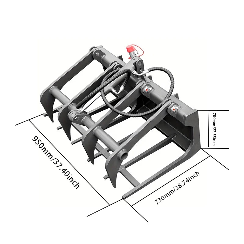 Log Grab Attachment for Mini Skid Steer Loaders | HUAYEE HYS04