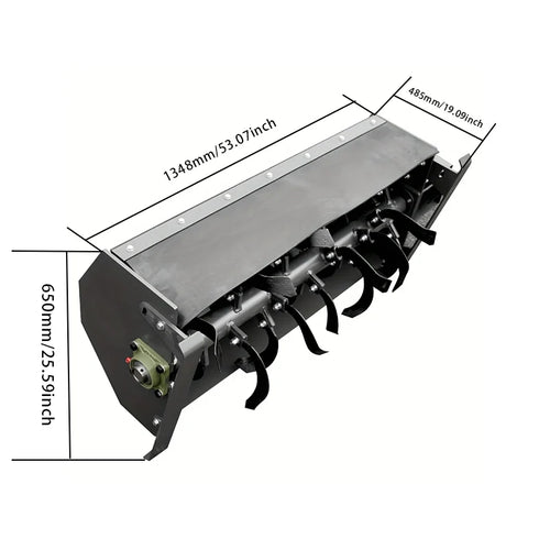 Rotary Plow Attachment for Mini Skid Steer Loaders | HUAYEE HYS13