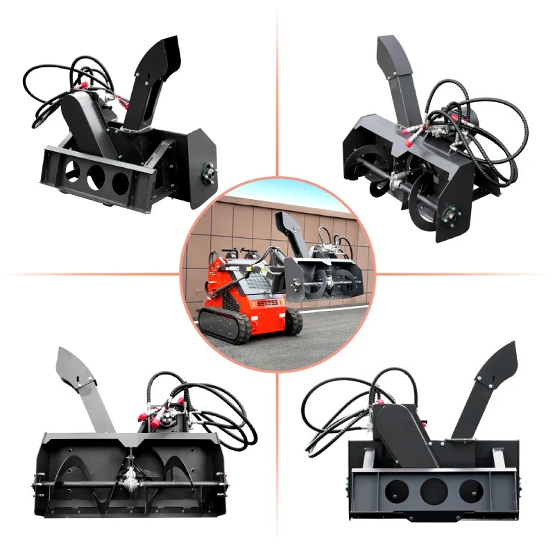 Snow Thrower Attachment for Mini Skid Steer Loaders | HUAYEE HYS07