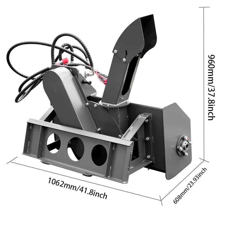 Snow Thrower Attachment for Mini Skid Steer Loaders | HUAYEE HYS07
