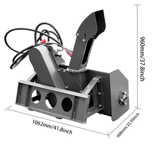 Snow Thrower Attachment for Mini Skid Steer Loaders | HUAYEE HYS07