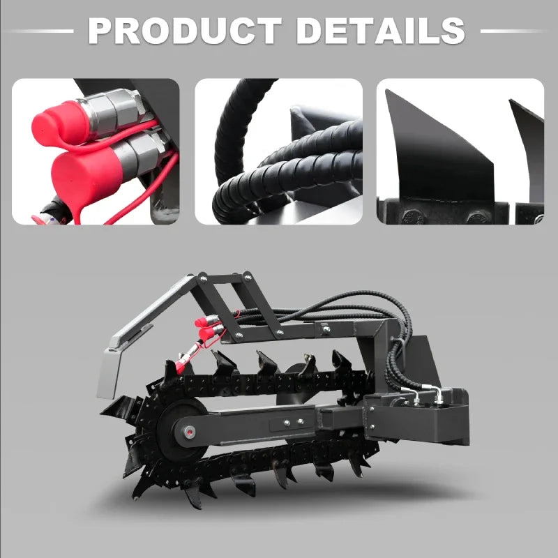 Trench Opener Attachment for Mini Skid Steer Loaders | HUAYEE HYS05