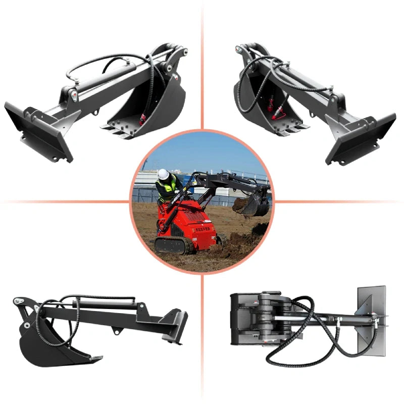 Straight Bucket Attachment for Mini Skid Steer Loaders | HUAYEE HYS06