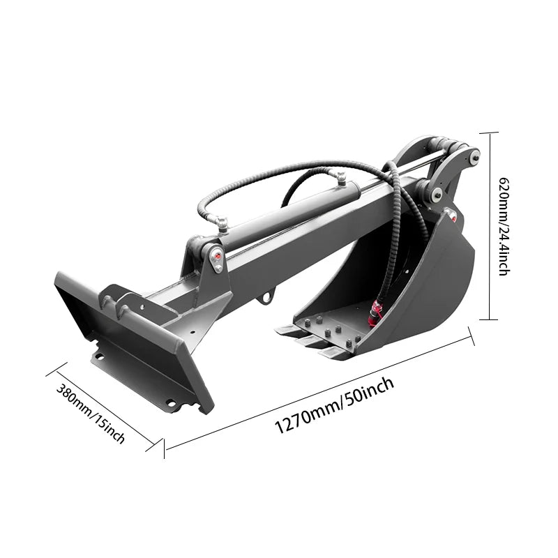 Straight Bucket Attachment for Mini Skid Steer Loaders | HUAYEE HYS06