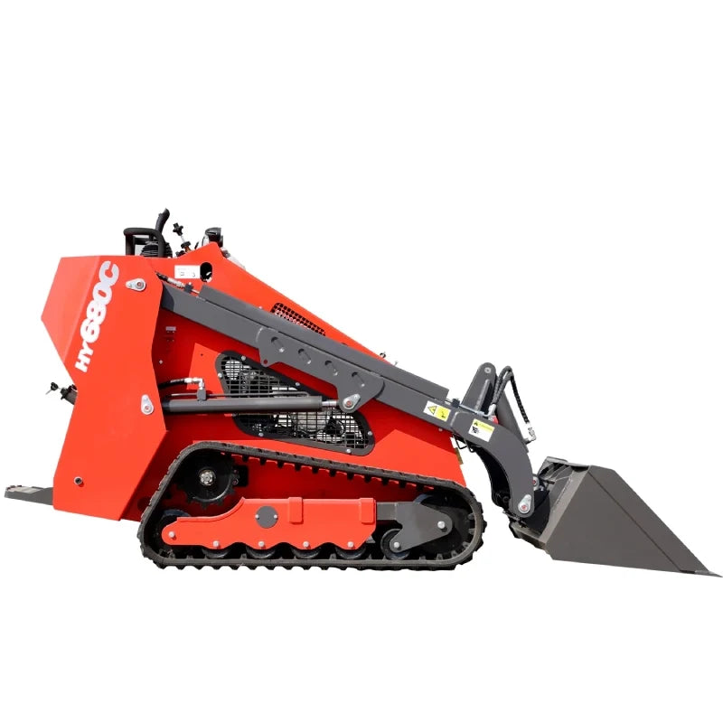 HUAYEE HY680C | HUAYEE Multi-Functional Stand-on Mini Skid Steer Loader with 25 hp Kubota Engine