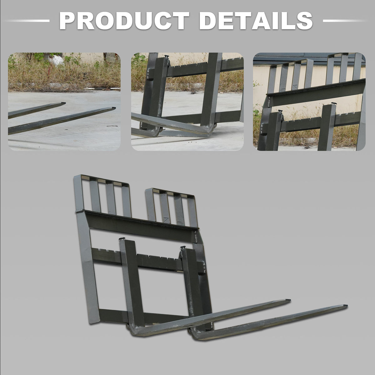 Pallet Fork Attachment for WHY500 & WHY1000 Wheel Loaders | HUAYEE WHY-1