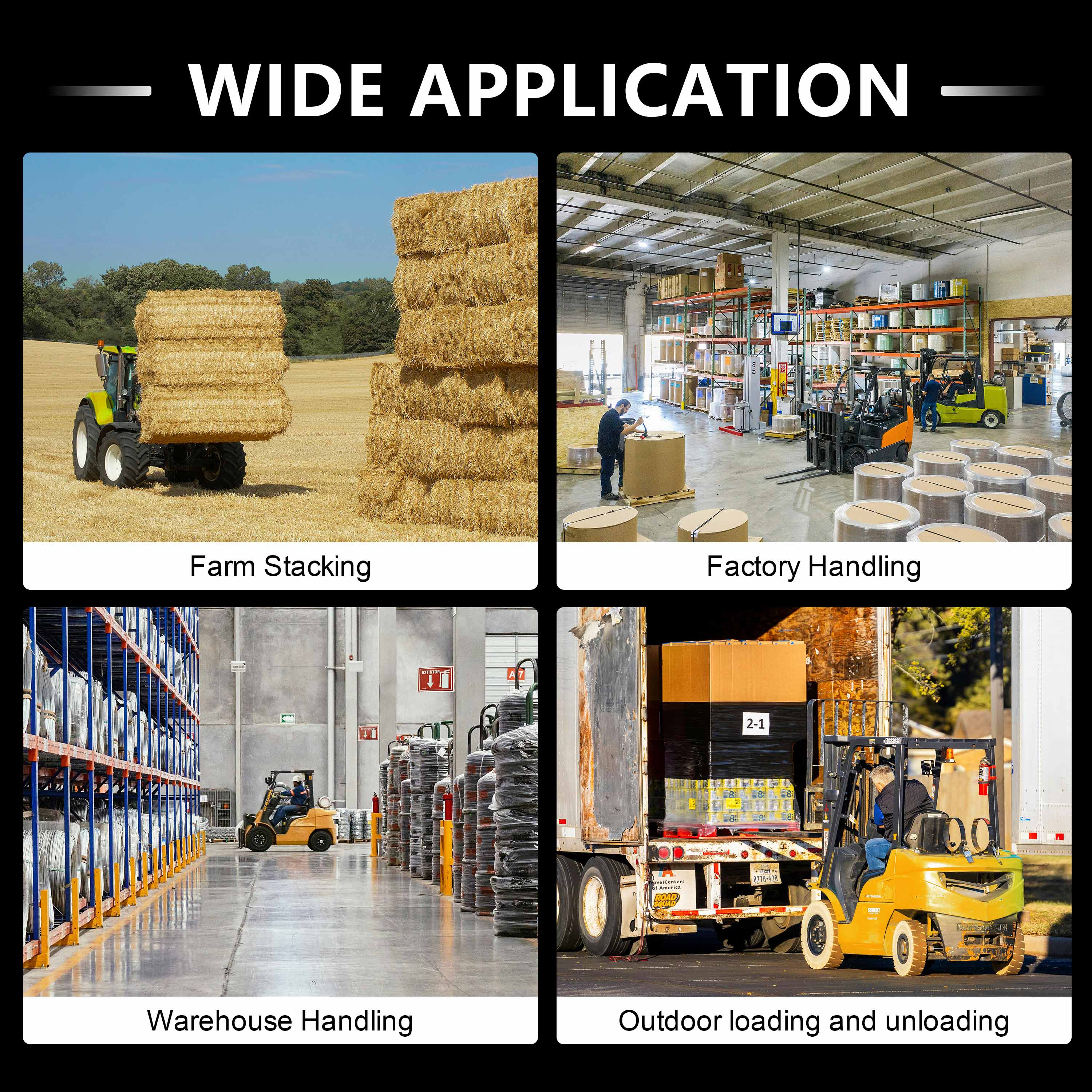Pallet Fork Attachment for WHY500 & WHY1000 Wheel Loaders | HUAYEE WHY-1