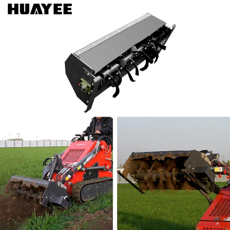 Rotary Plow Attachment for Mini Skid Steer Loaders | HUAYEE HYS13
