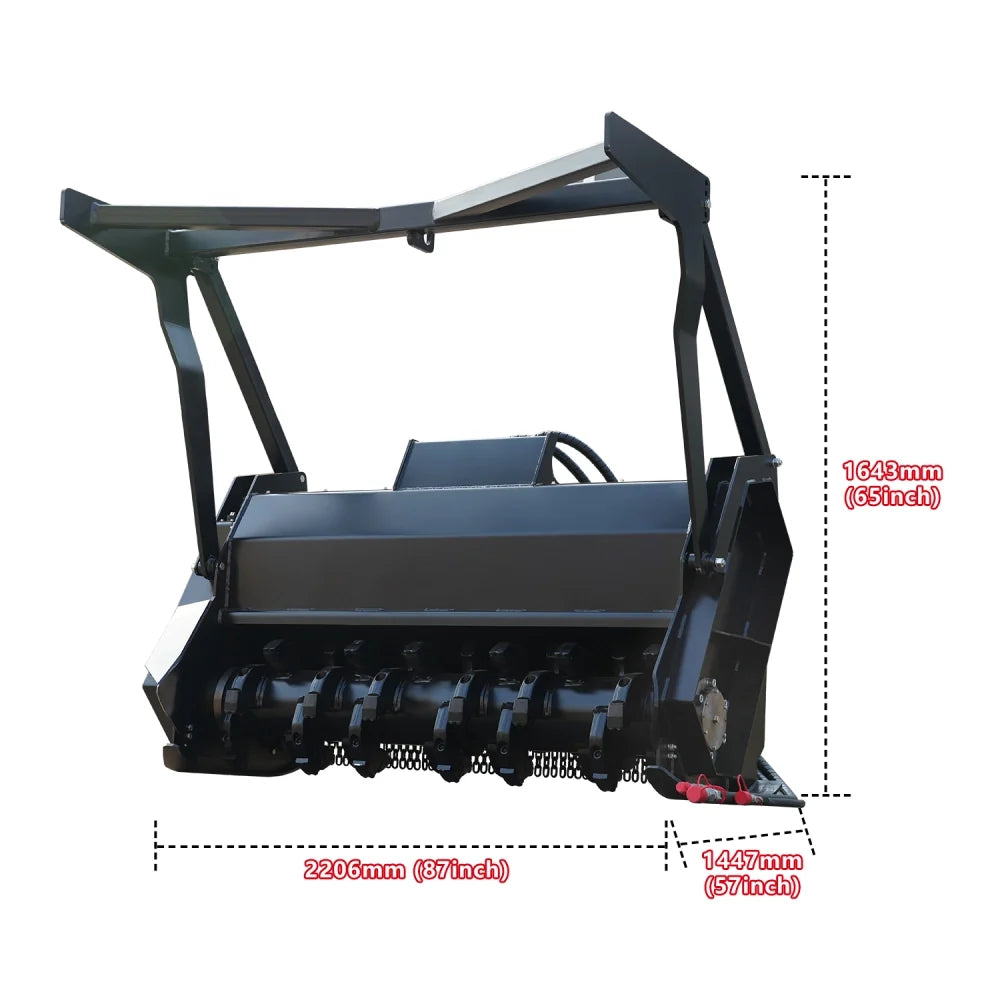 87 Inch Skid Steer Forestry Mulcher Attachment Suits HY1025C/HY1050C/HY1065C Mini Skid Steer Loaders | HUAYEE HYL08