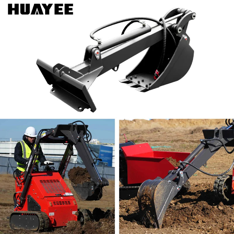 Straight Bucket Attachment for Mini Skid Steer Loaders | HUAYEE HYS06