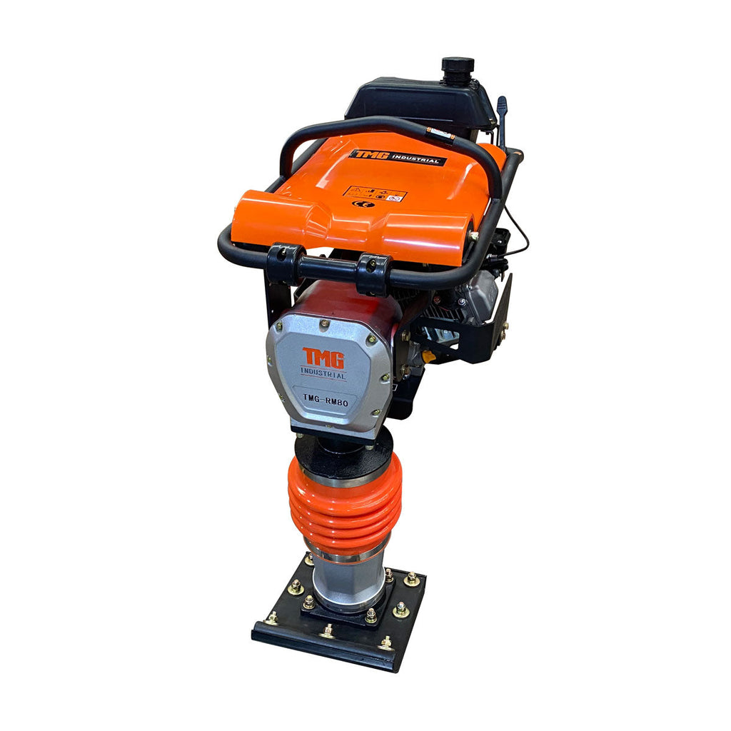 TMG Industrial 2250-lb Jumping Jack Tamping Rammer Compactor, 26” Compaction Depth, Asphalt, Cohesive & Granular Soils, TMG-RM80