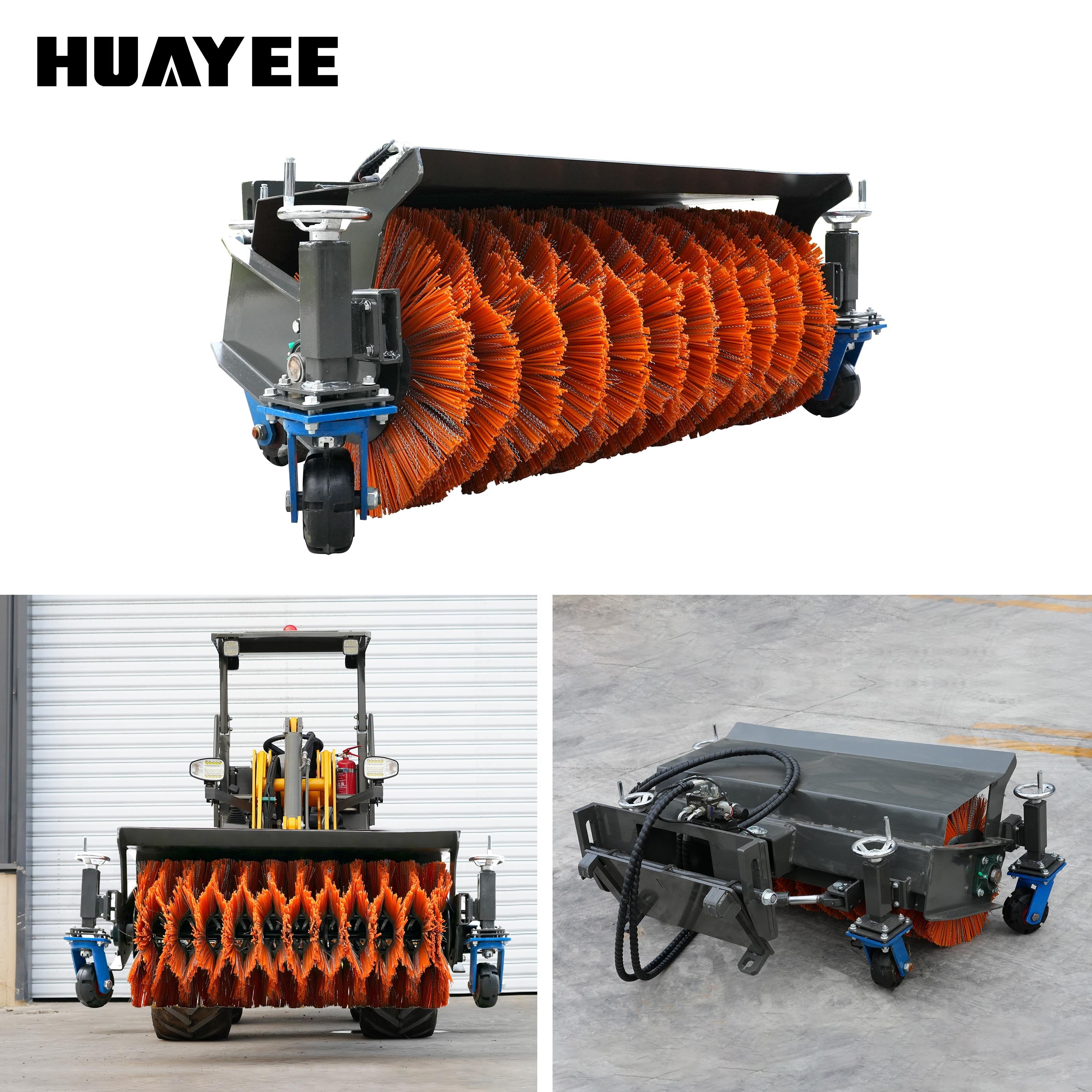 HUAYEE WHY-2 Sweeper Attachment Angle Broom for WHY500 & WHY1000 Wheel Loaders