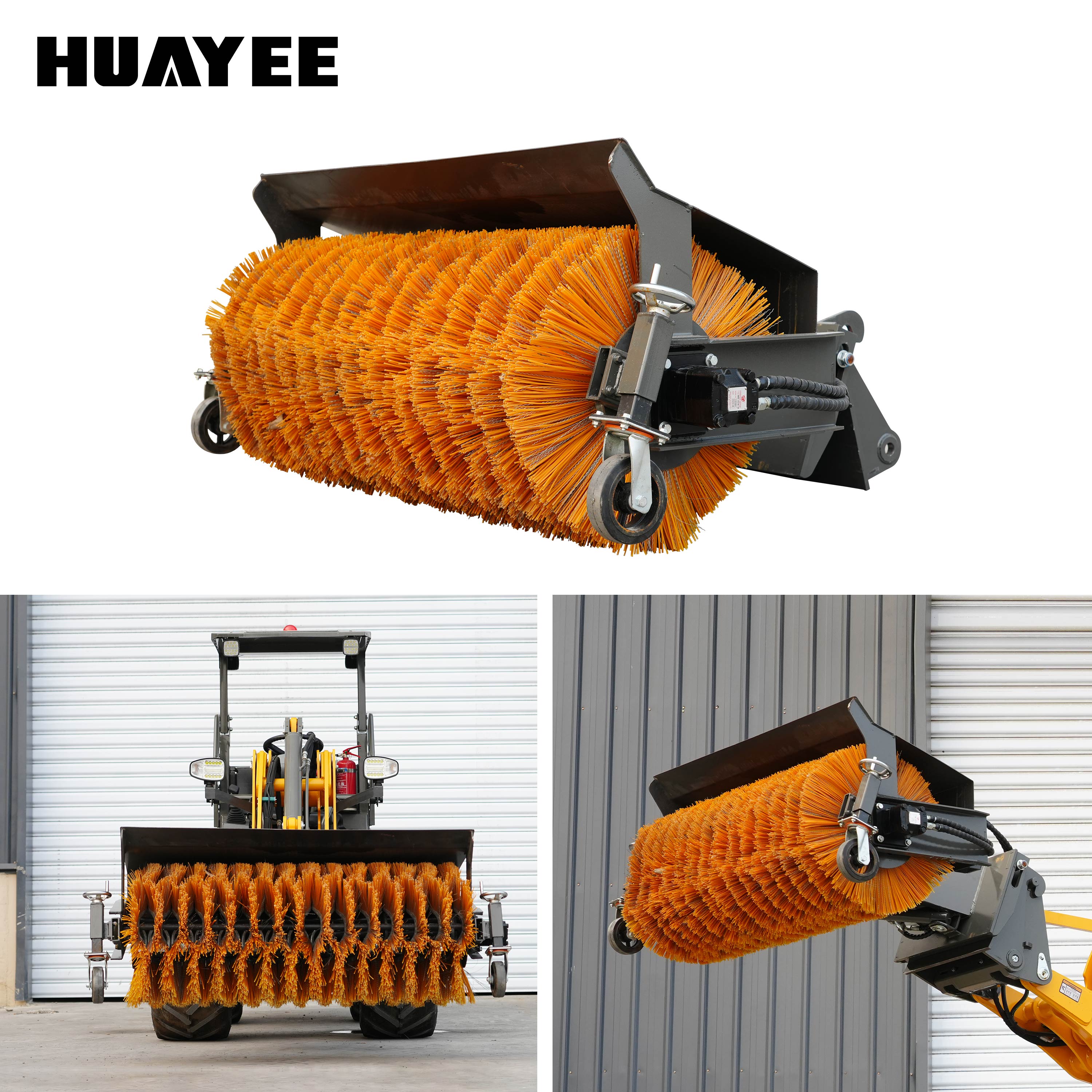 HUAYEE WHY-8 Floor Sweeper Attachment for WHY1500 Wheel Loaders